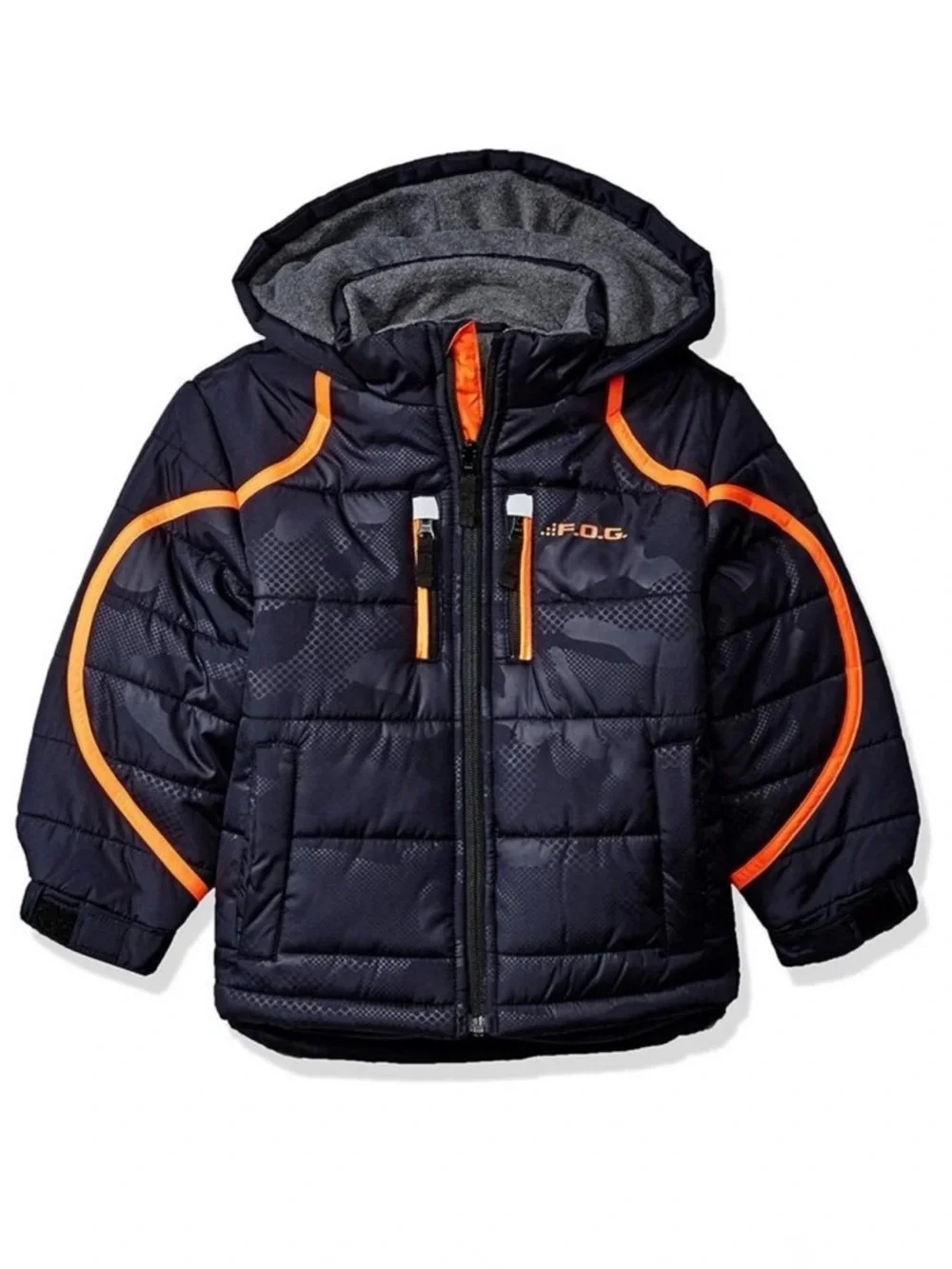 USED! London Fog Boys'  Camo Puffer Jacket Navy 5/6